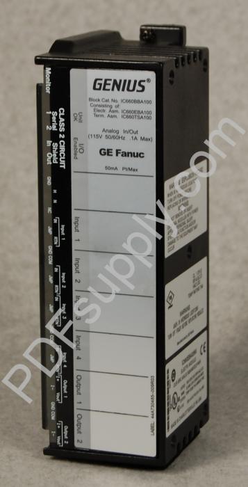 General Electric FANUC IC660EBA100 B C Genius Analog In//out IC 660 Eba100 GE for sale online